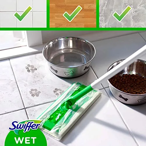 Swiffer ▫️ Toalhetes secos e húmidos para esfregona (90 toalhetes secos, 3 toalhetes húmidos) 4