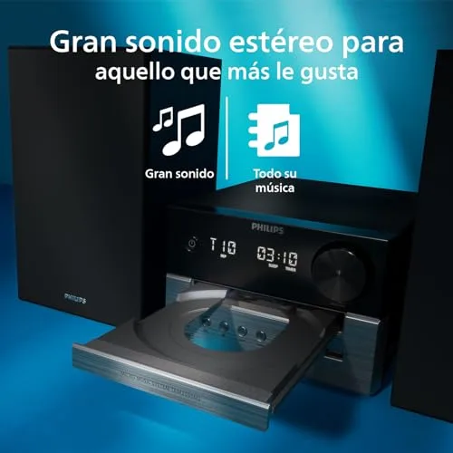 PHILIPS ▫️ Sistema de som Hi-Fi TAM3505M2, Bluetooth, leitor de CD, USB, rádio FM e Auracast DAB, 85% de materiais reciclados pós-consumo 3
