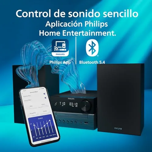 PHILIPS ▫️ Sistema de som Hi-Fi TAM3505M2, Bluetooth, leitor de CD, USB, rádio FM e Auracast DAB, 85% de materiais reciclados pós-consumo 5