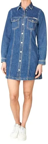 Pepe Jeans ▫️ Vestido de ganga autêntico para mulher (conjunto de 1) 2
