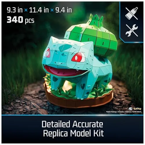 4D Build ▫️ Puzzle 3D Pokémon Bulbasaur Maquetes para montar, 195 peças 2