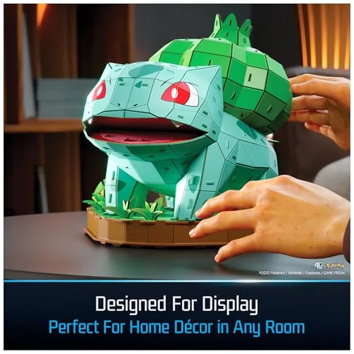 4D Build ▫️ Puzzle 3D Pokémon Bulbasaur Maquetes para montar, 195 peças 5
