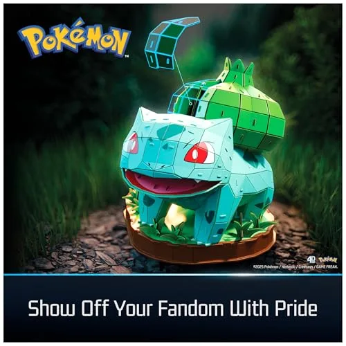 4D Build ▫️ Puzzle 3D Pokémon Bulbasaur Maquetes para montar, 195 peças 6