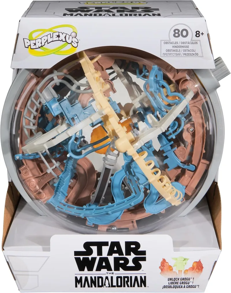 Spin Master Games ▫️ Perplexus Star Wars Mandalorian | Bola-labirinto 3D, 80 obstáculos