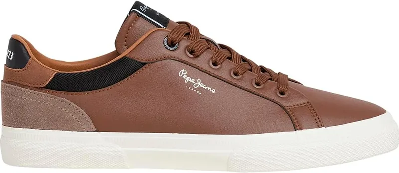 Pepe Jeans ▫️ Kenton Court M - Ténis para homem, castanho bronzeado, Tamanho 40, castanho bronzeado e castanho, 43 UE