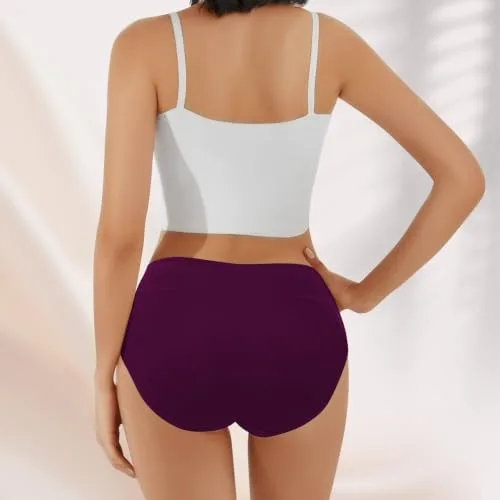 IceReco ▫️ Cuecas femininas de algodão, de cintura alta e elásticas – Conjunto de 5 2