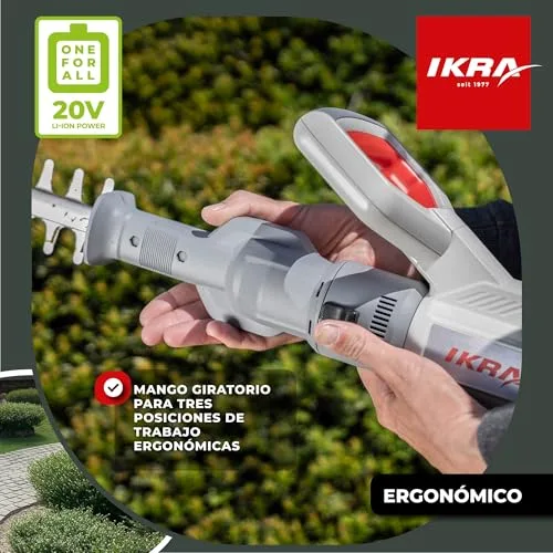 IKRA ▫️ Cortador de sebes a bateria 2 em 1 ICPH 2050 com haste telescópica 5