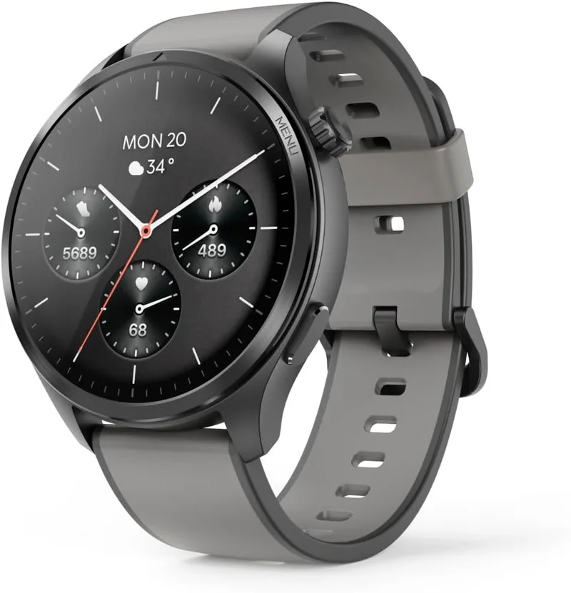 Hama ▫️ Smartwatch 1.43" (Relógio inteligente à prova de água IP68, GPS, memória de música, análise do sono, ritmo cardíaco, monitor de atividade até 110 actividades) Preto