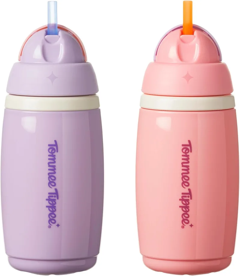 Tommee Tippee ▫️ Garrafa térmica com palhinha, 266 ml