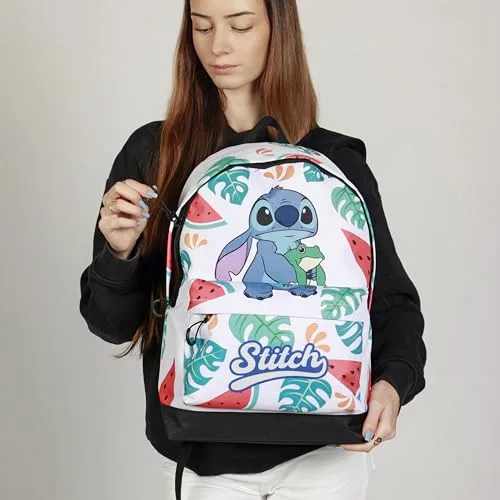 Disney ▫️ Mochila Lilo e Stitch Frog-HS FAN 2.2, Multicolorida, 31 x 44 cm, Capacidade 24 L 7