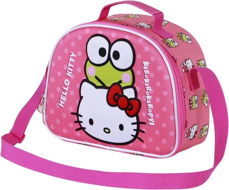 KARACTERMANIA ▫️ Sanrio Hello Kitty Funny - Saco para o lanche 3D, Rosa, 26 x 20 cm