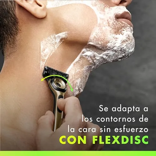 Gillette ▫️ Labs Máquina de barbear Champion Gold Edition com 3 lâminas de substituição 5