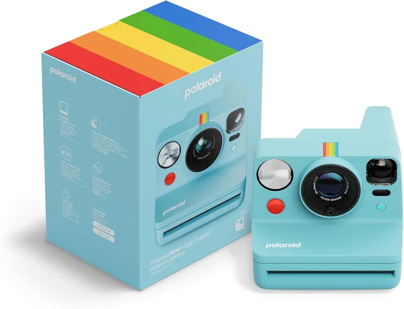 Polaroid ▫️ Now+ Generation 3 - Máquina fotográfica instantânea com ligação Bluetooth - Azul (9163)