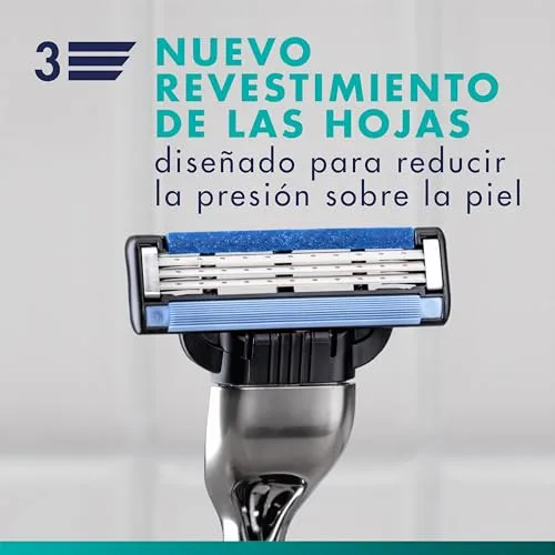 Gillette ▫️ Mach3 - Embalagem básica com 15 recargas para máquinas de barbear para homem, lâminas de barbear com 3 lâminas e faixa lubrificante, compatíveis com todos os cabos Mach3 4