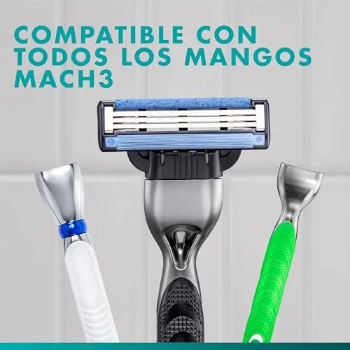 Gillette ▫️ Mach3 - Embalagem básica com 15 recargas para máquinas de barbear para homem, lâminas de barbear com 3 lâminas e faixa lubrificante, compatíveis com todos os cabos Mach3 5
