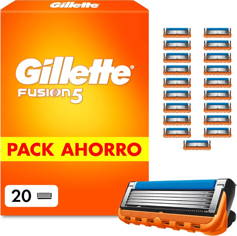 Gillette ▫️ Lâminas de barbear Fusion5 para homem, embalagem de 20