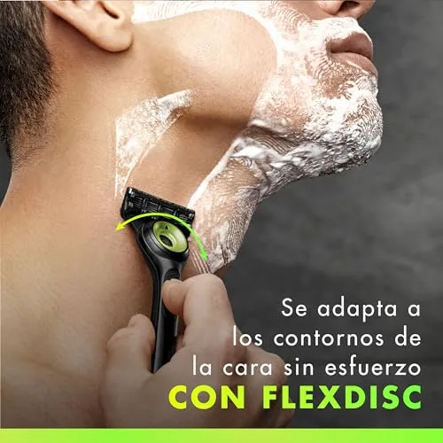 Gillette ▫️ Labs Máquina de barbear Neon Night Edition com 2 lâminas de substituição 5
