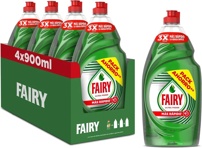 FAIRY ▫️ Ultra Poder Original Líquido para a Máquina de Lavar Louça 4 x 900 ml