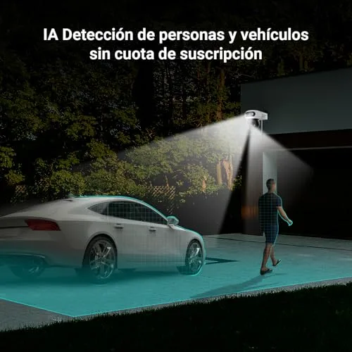 EZVIZ ▫️ Câmara de vigilância Wi-Fi exterior com lente dupla de 8 MP (4 MP + 4 MP), câmara IP de segurança de 360° com visão noturna a cores, deteção por IA de pessoas/veículos, áudio bidirecional, compatível com Alexa, à prova de água, C90 Dual 5