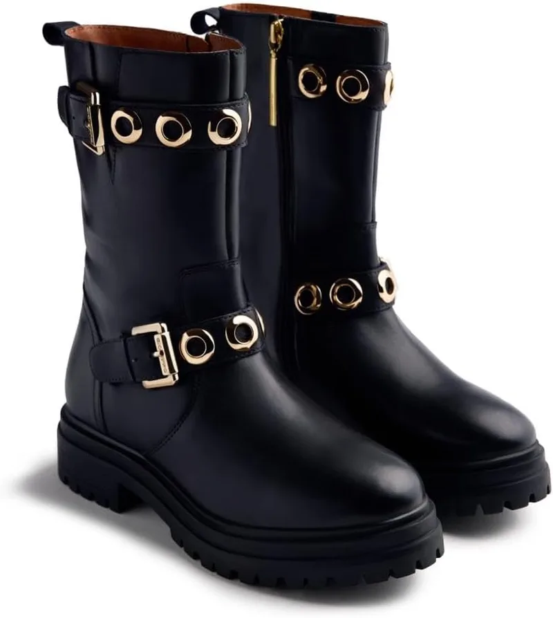 GIOSEPPO ▫️ Botas de motoqueiro em pele OLLADOS Bellaire