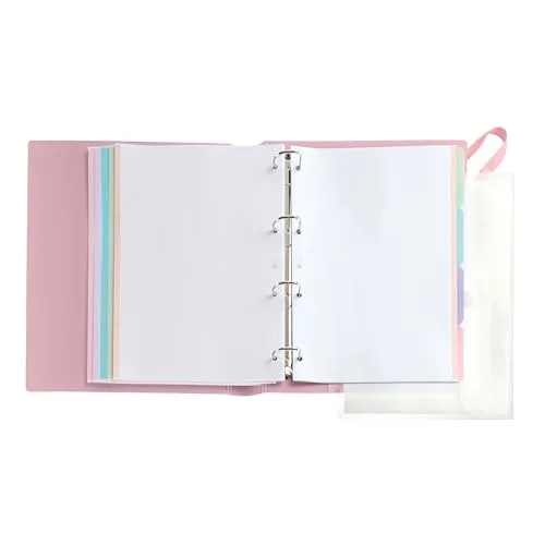 Miquelrius ▫️ Pasta de plástico polyfoam, Pasta com argolas A4, Inclui um refil de 100 folhas quadriculadas + 4 separadores + 1 envelope de polipropileno, Pasta com 4 argolas, Fecho de borracha 3