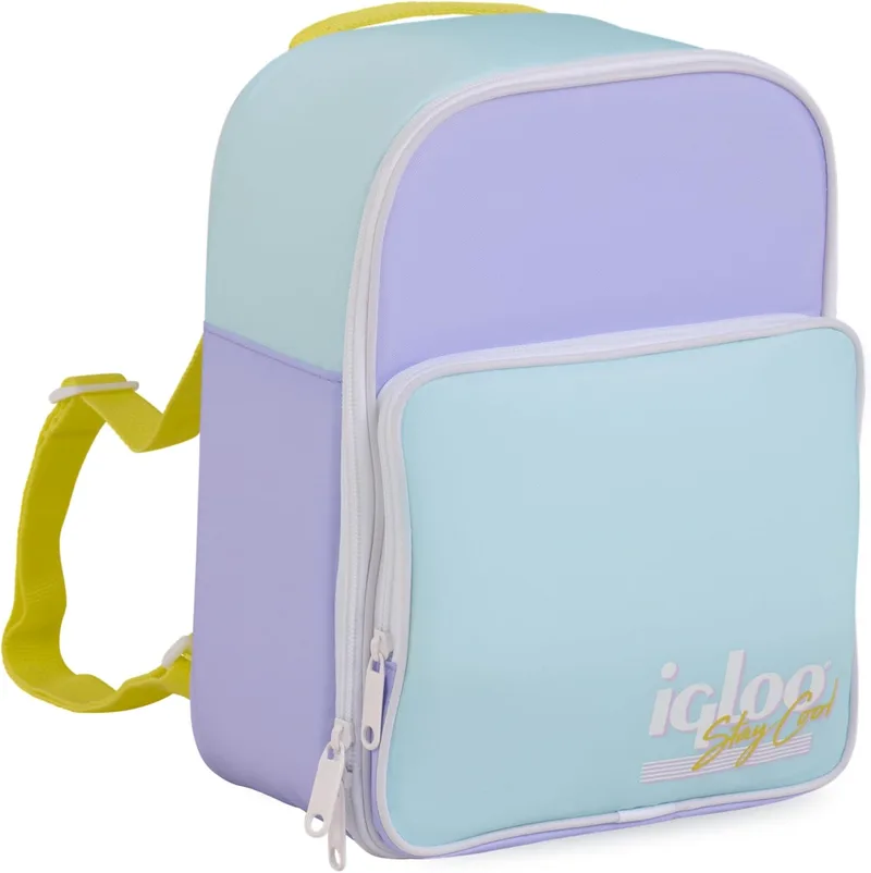 Igloo ▫️ Retro Mini cooler backpack - Saco térmico de 9 L, design retro, mochila leve para praia, piquenique, campismo e actividades ao ar livre - boa capacidade de isolamento
