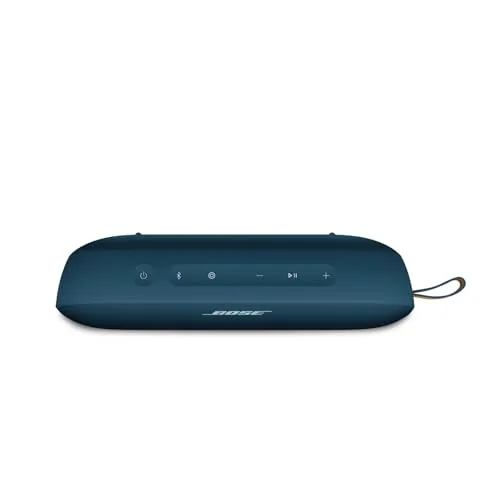 Bose ▫️ SoundLink Flex (2.ª geração), coluna portátil sem fios com Bluetooth, pequena e potente para festas ao ar livre, até 12 horas de autonomia, resistente à água (IP67) e ao pó, azul crepúsculo 4
