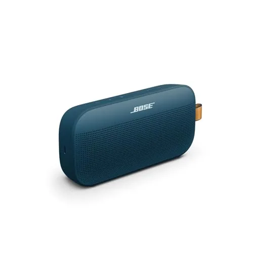 Bose ▫️ SoundLink Flex (2.ª geração), coluna portátil sem fios com Bluetooth, pequena e potente para festas ao ar livre, até 12 horas de autonomia, resistente à água (IP67) e ao pó, azul crepúsculo 5