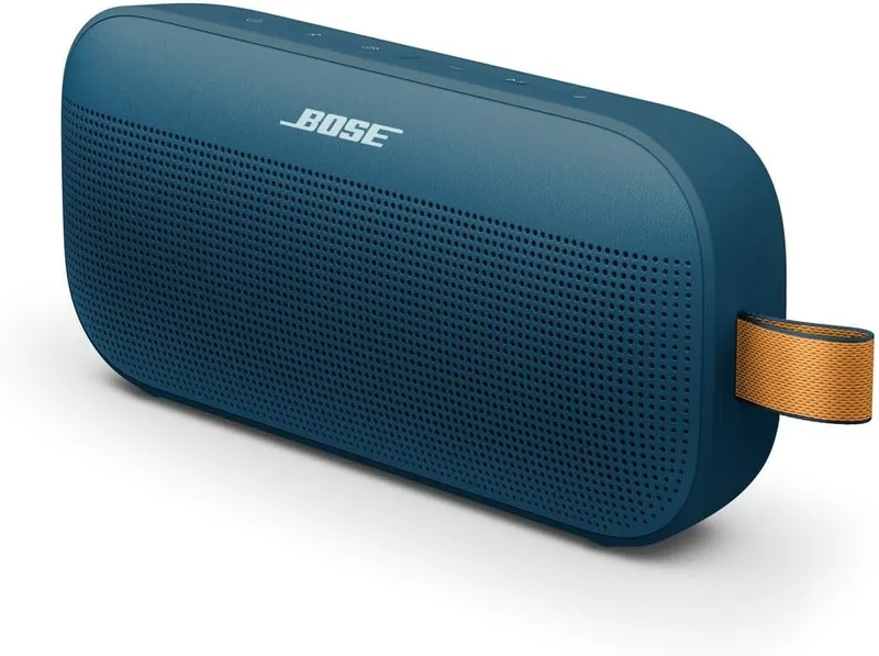 Bose ▫️ SoundLink Flex (2.ª geração), coluna portátil sem fios com Bluetooth, pequena e potente para festas ao ar livre, até 12 horas de autonomia, resistente à água (IP67) e ao pó, azul crepúsculo