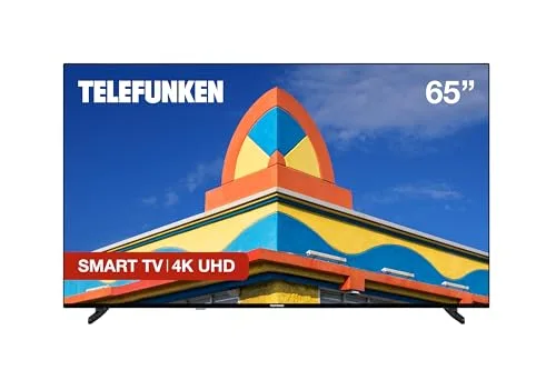 Telefunken ▫️ 65DTUV725 Smart TV 4K UHD de 65 polegadas, sem moldura, imagem HDR10, Dolby Audio, compatível com os assistentes de voz Alexa e Google 2