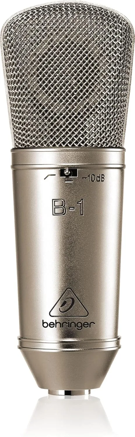 Behringer ▫️ Microfone de estúdio condensador de diafragma grande B-1 com pulverizador dourado