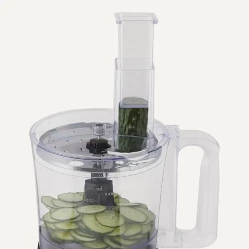 Amazon Basics ▫️ Combinação de processador de alimentos e batedeira com 2 velocidades, taça de 2,4 litros e jarro de 1,5 litros, 800 W, preto 4