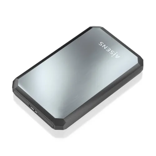 AISENS ▫️ Caixa externa para HDD/SSD SATA de 2,5", USB 3.0 até 5 Gbps, UASP, sem necessidade de ferramentas, preta e cinzenta - ASE-2529B 2