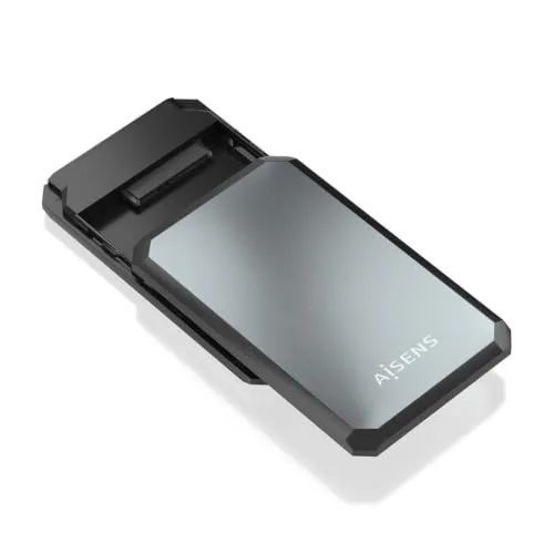 AISENS ▫️ Caixa externa para HDD/SSD SATA de 2,5", USB 3.0 até 5 Gbps, UASP, sem necessidade de ferramentas, preta e cinzenta - ASE-2529B 3