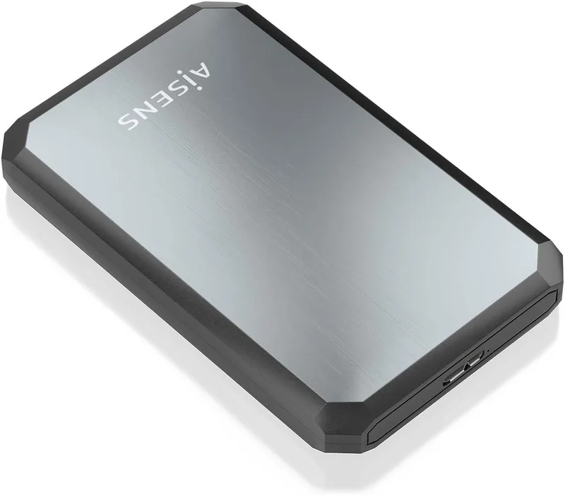 AISENS ▫️ Caixa externa para HDD/SSD SATA de 2,5", USB 3.0 até 5 Gbps, UASP, sem necessidade de ferramentas, preta e cinzenta - ASE-2529B
