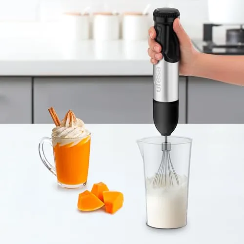 Ufesa ▫️ Batedeira de mão Galaxy Max, potência de 1500 W, controlo de 24 velocidades + TURBO, 4 lâminas de alta eficiência, design ergonómico e anti-salpicos, acessórios incluídos, sem BPA 2