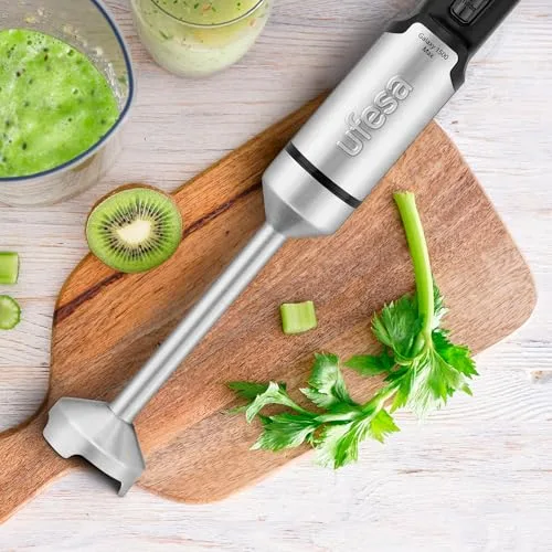 Ufesa ▫️ Batedeira de mão Galaxy Max, potência de 1500 W, controlo de 24 velocidades + TURBO, 4 lâminas de alta eficiência, design ergonómico e anti-salpicos, acessórios incluídos, sem BPA 5