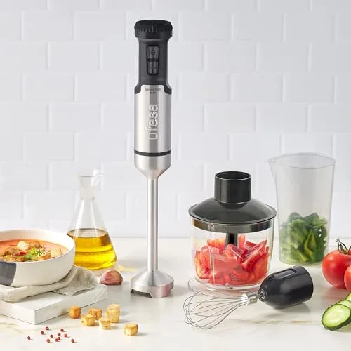 Ufesa ▫️ Batedeira de mão Galaxy Max, potência de 1500 W, controlo de 24 velocidades + TURBO, 4 lâminas de alta eficiência, design ergonómico e anti-salpicos, acessórios incluídos, sem BPA 6