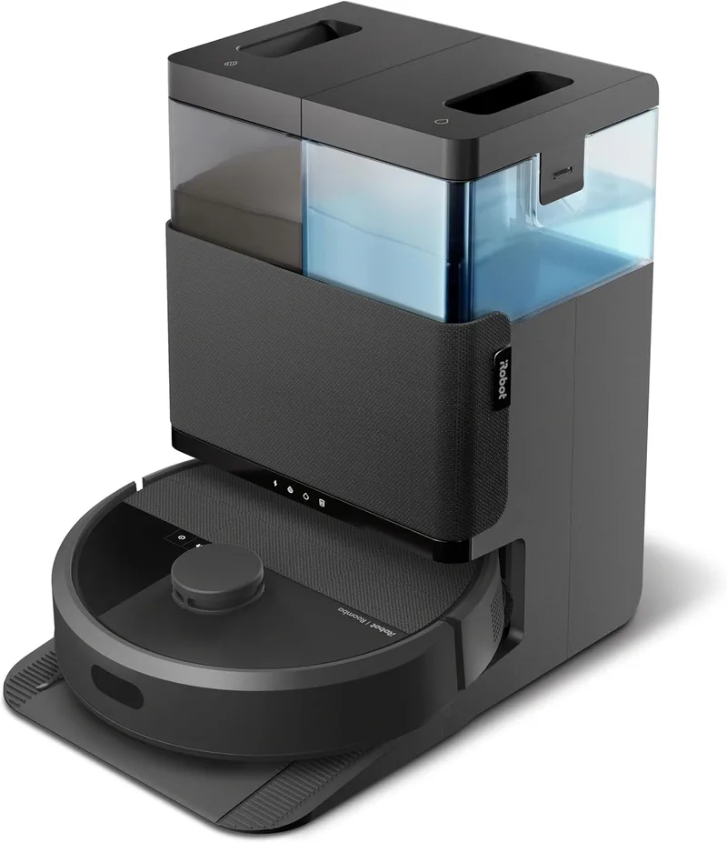 iRobot ▫️ Roomba Plus 405 Combo com base AutoWash multifuncional e auto-limpante, DualClean para lavagem e limpeza a seco, Clearview LiDAR, AutoVacuum 75 dias, Esfregão duplo com SmartScrub, App_N