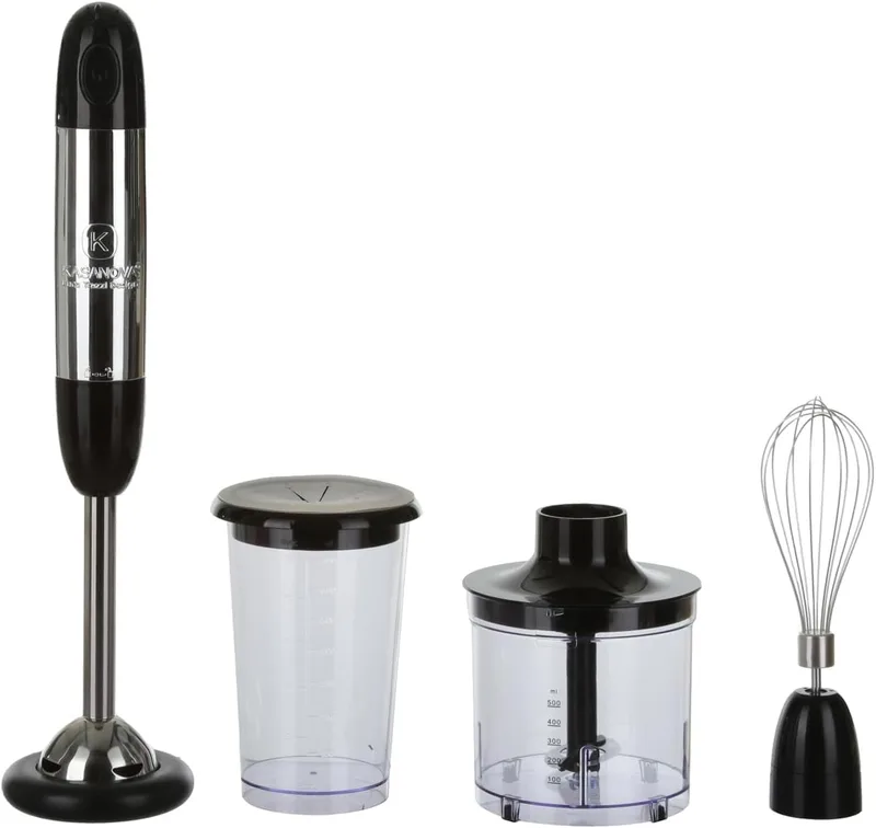 KASANOVA ▫️ Conjunto liquidificador com acessórios preto 400 W Luca Trazzi design