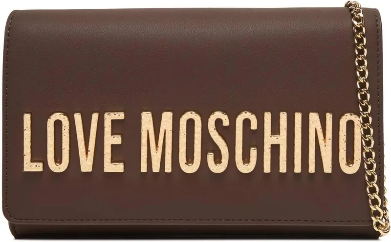 Love Moschino BAG PU GRS CHOCOLATO+HAMMERED LO BAG, chocolate, Tamanho único