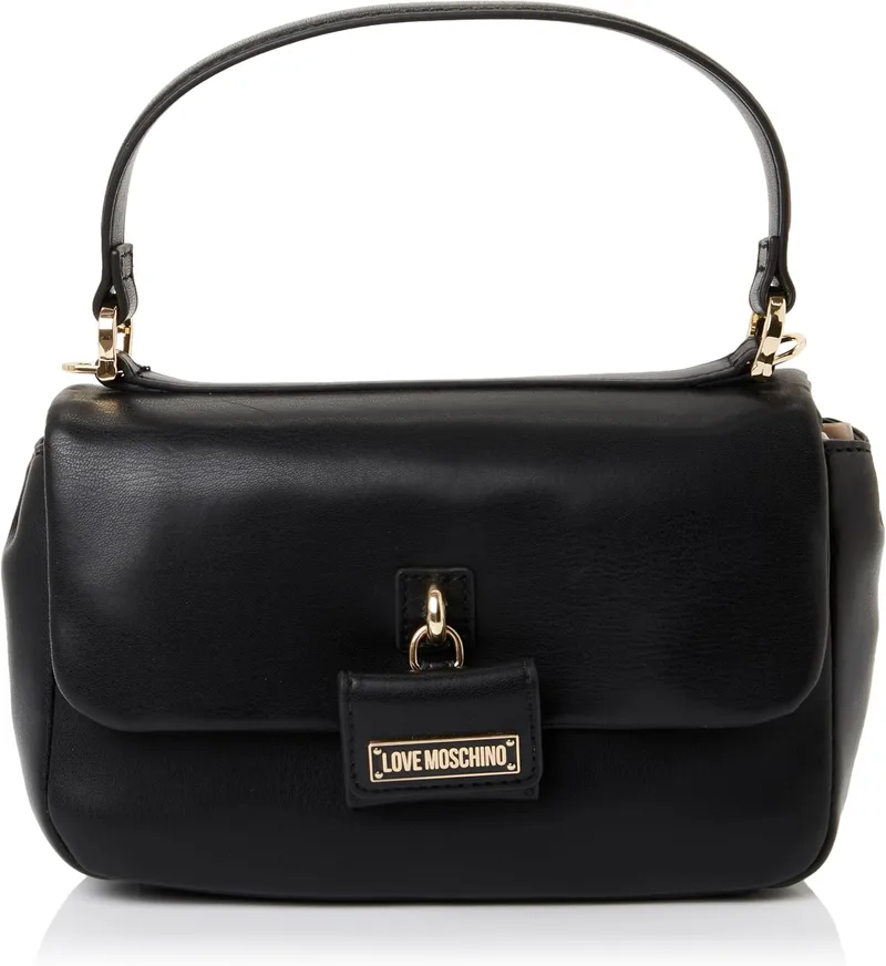 Love Moschino ▫️ BLACK PU BAG, Preto, Tamanho único