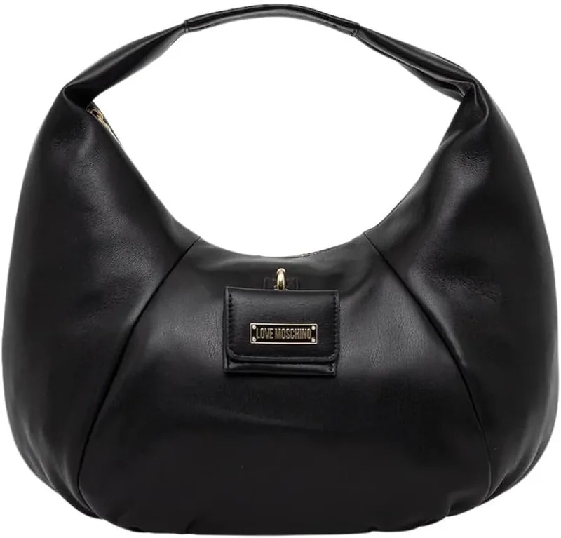 Love Moschino ▫️ MALA DE PU PRETA, Preto, Tamanho único