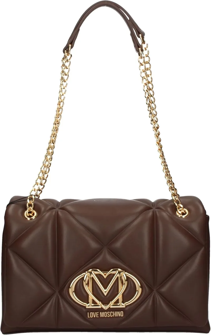 Love Moschino BOLSA PU EMBOSSED CHOCOLATE, chocolate, Tamanho único