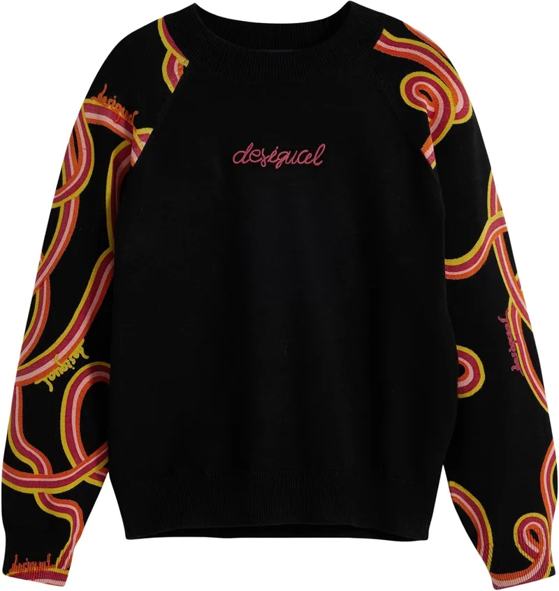 Desigual ▫️ Camisola de malha felpuda para meninas