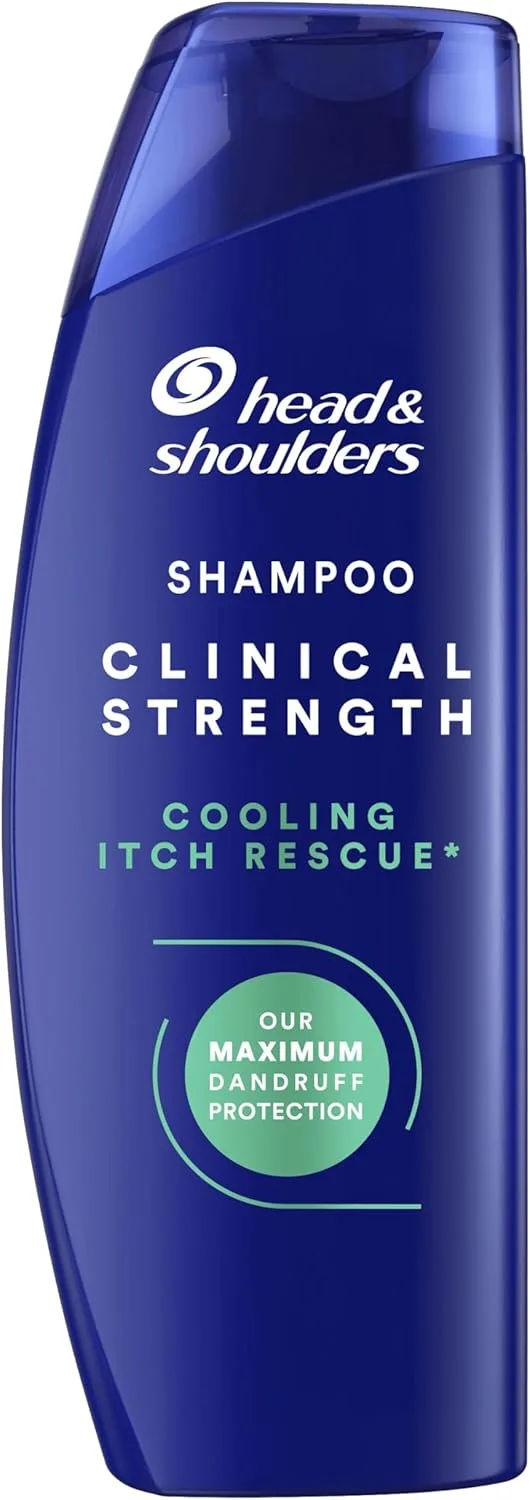 Head & Shoulders ▫️ Cooling Itch Rescue 400 ml – Champô Anticaspa com Sulfeto de Selénio, Potência Clínica. Combate a caspa persistente e a comichão, com mentol intensamente refrescante