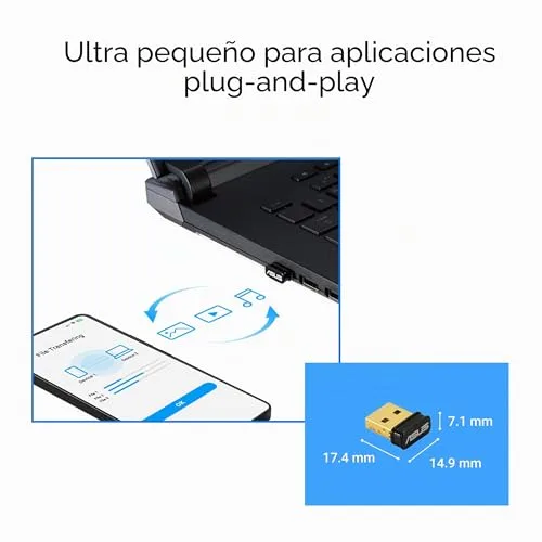 ASUS ▫️ USB-BT540 - Adaptador Bluetooth 5.4, até 7 dispositivos, ultracompacto, EDR e BLE, LE Audio, compatível com Windows 11/10/8.1 e Linux para computadores de secretária e portáteis 5