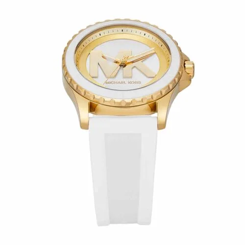 Michael Kors ▫️ Relógio Everest para mulher, movimento cronógrafo de quartzo com bracelete em aço inoxidável ou silicone 4