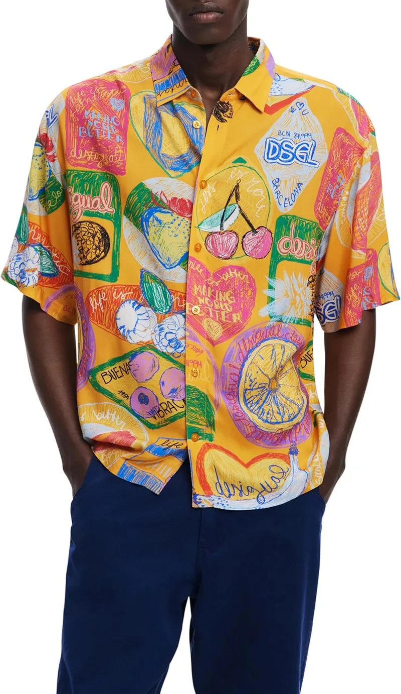 Desigual ▫️ CAM_Cartagena Camisa Cami para Homem