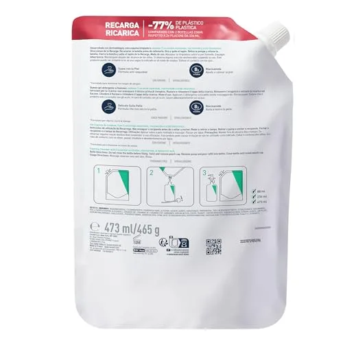 CeraVe ▫️ Gel de Limpeza Espumante para pele normal a oleosa, elimina o excesso de oleosidade e impurezas, enriquecido com ceramidas essenciais, niacinamida e ácido hialurónico, adequado para o rosto e o corpo 2